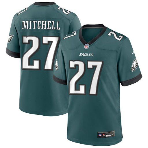 Men Philadelphia Eagles #27 Mitchell 2024 Nike Green Game NFL Jersey style 2->women nfl jersey->Women Jersey